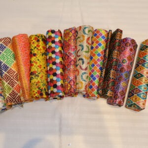 Printed Silk Mix Blouse Piece Set (12 Pieces)