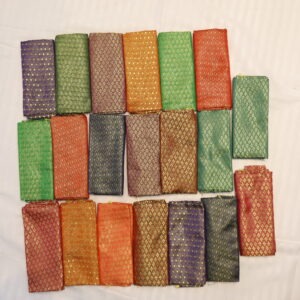 Premium Full Zari Work Chiffon Blouse Piece (80 cm) – Set of 20